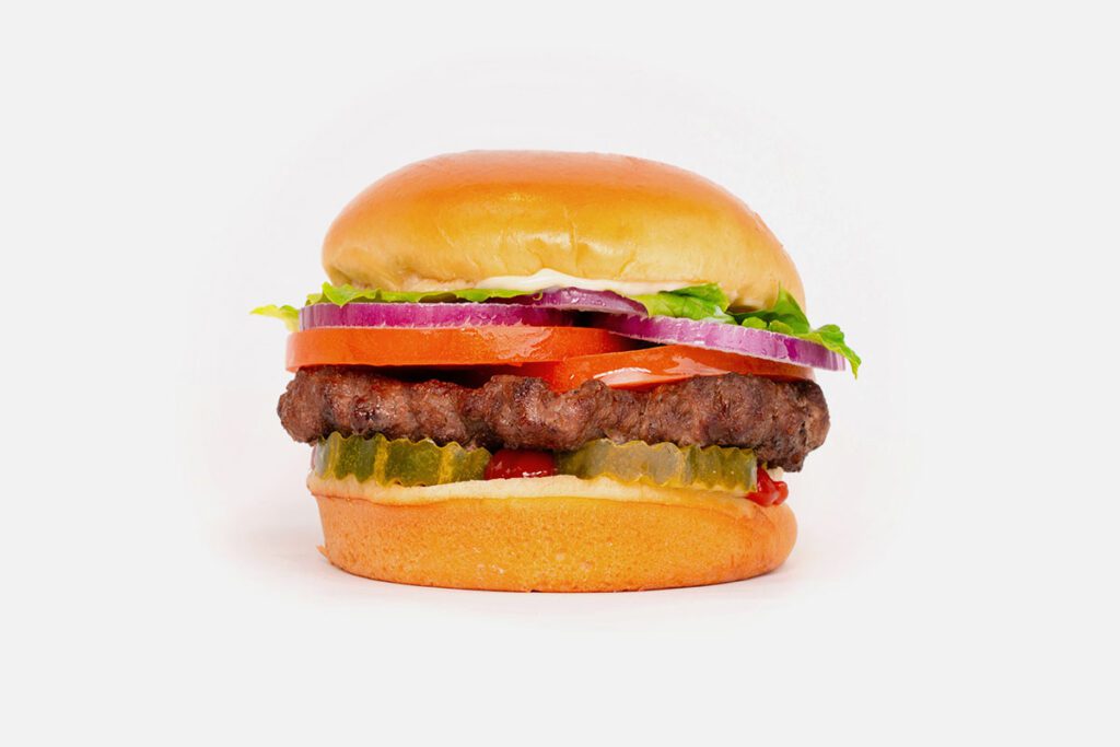 All-natural beef, hamburger
