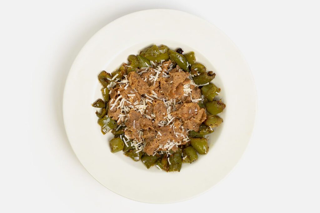Vegan Italian Beef protein bowl. plant based