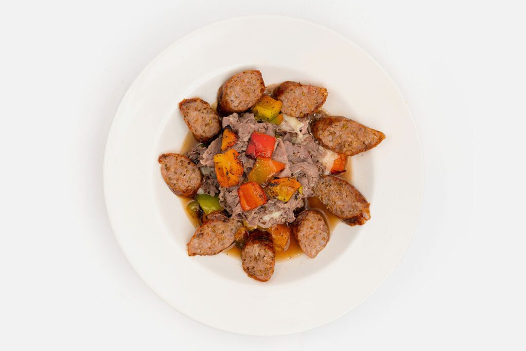 Italian Beef and Sausage protein bowl