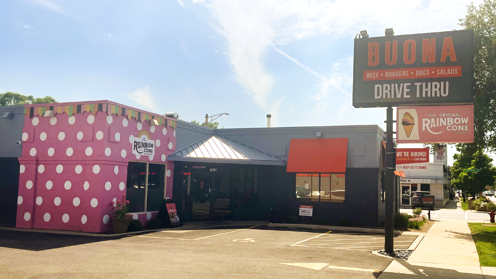 Catering at Buona in Oak Park, Illinois