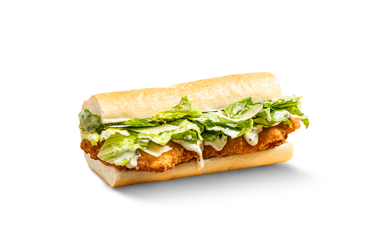 Chicken Caesar Cutlet Sandwich at Buona restaurant in Lakemoor, Illinois