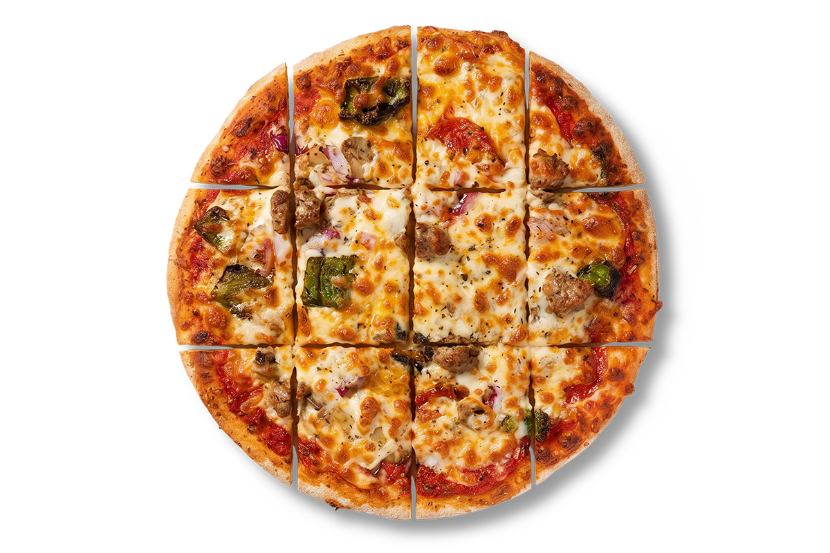Tavern-Style Pizza at Buona restaurant in St. Charles, Illinois