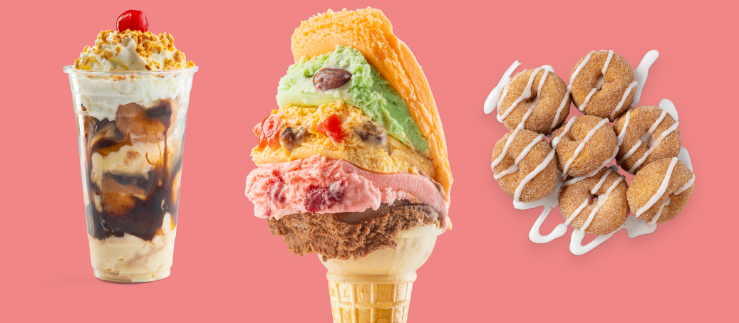 Rainbow Cone ice cream treats at Buona in Oak Park, Illinois
